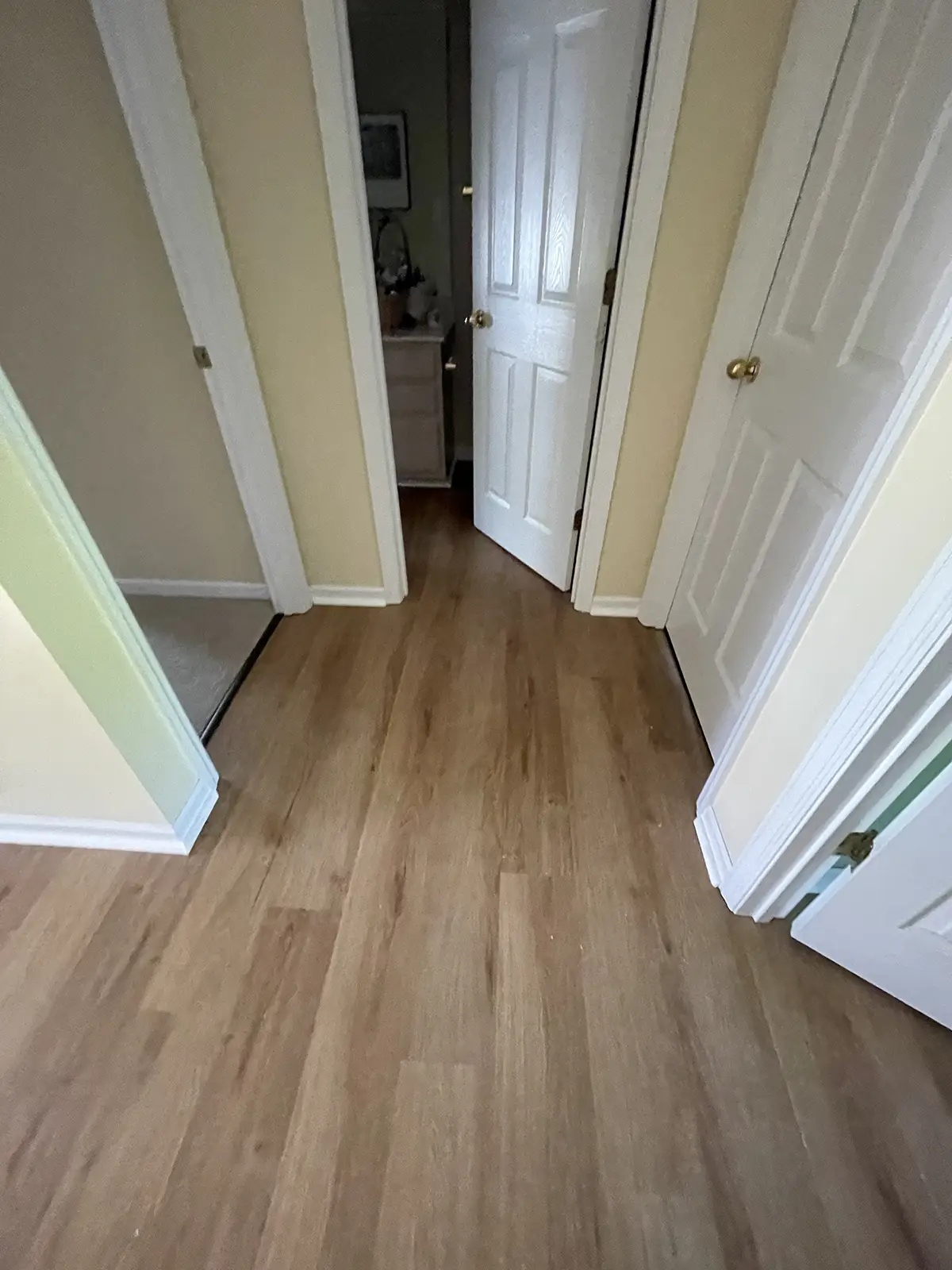 Durable and stylish LVP flooring in a high-traffic home hallway.